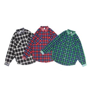 Cashew Flower Applique Raw Edge Long Sleeve Shirt Men