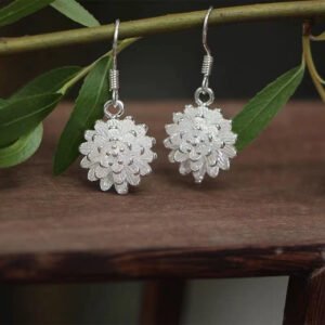 Boutique Cooperized Silver New Chinese Style Miao Silver Earrings