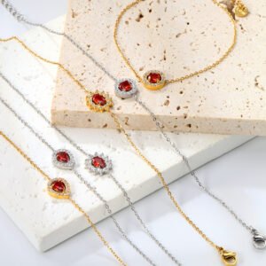 European And American Fashion Round Drop-shaped Stainless Steel Bracelet For Women