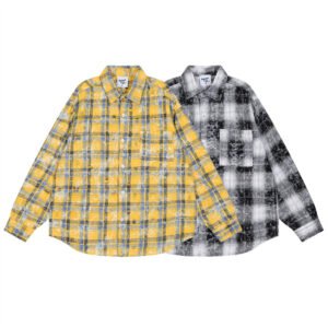 Fashion Loose Plaid Long Sleeve Shirt Men