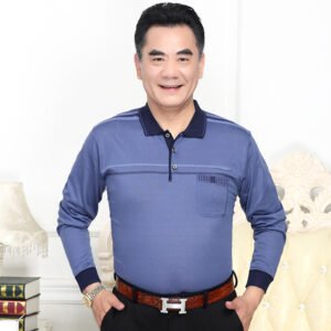 Dad Spring Long Sleeve Shirt For Middle-aged Men