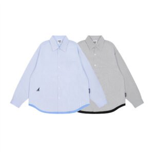 Color Matching Fashion Long Sleeve Shirt Men
