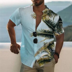 New Summer Shirt Men's Hawaiian Shirt Casual Fashion Street Short Sleeve