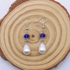 Chinese Style Light Luxury Safe Water Drop Pearl Tassel Earrings