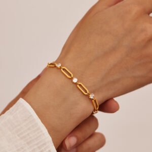 OPK European And American INS Style Fashion Bracelet Female Stainless Steel Niche High-grade Simple All-match
