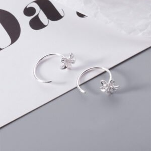 Stud Earrings Female Special-interest Design Flower Ear Hook