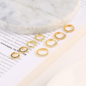 Diamond Mini Round Small Ear Ring Earrings