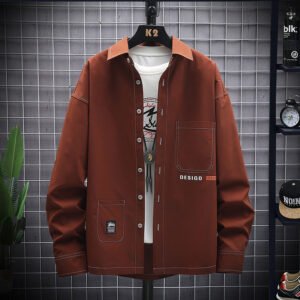 Young Korean Leisure Long Sleeve Shirt Men