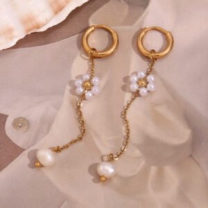 European And American Niche Temperament Earrings Stainless Steel 18K Gold Plating