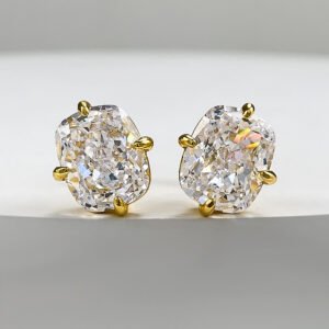 S925 Silver Plated High Carbon Diamond 810 Ear Studs