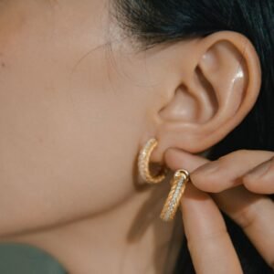 925 Sterling Silver Wheat Woven Light Luxury Minority Simple High Sense Ear Ring Fine