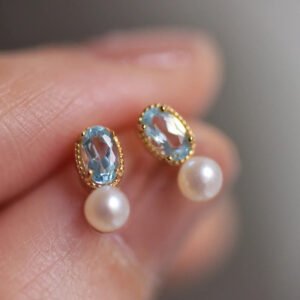 Elegant Stud Earrings For Women Pearl Delicate