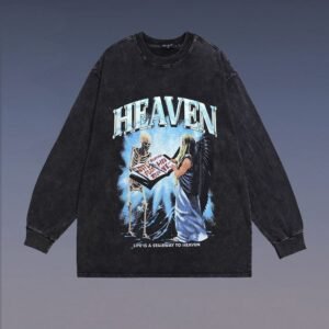 American High Street Retro Graffiti Long Sleeve Vintage Bottoming T-shirt For Men