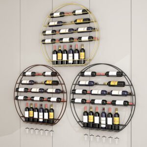 European-style Iron Red Wine Glass Holder Wall-mounted Wine Rack Hanging Display Rack Goblet Rack