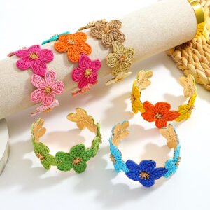Raffia Retro Diamonds Fashion Design Alloy Bracelet