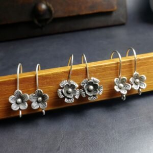 Homemade Sterling Silver Earrings Eardrop Silver Accessories Silver Ear Hook