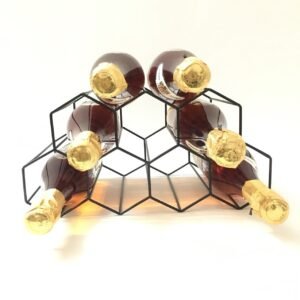 Creative Iron 7 Hole Honeycomb Wine Rack Ornament