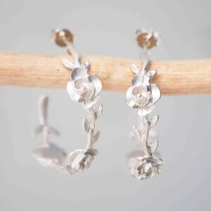 Female Solid Color Casual Retro Flower Earrings