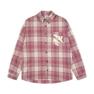 Loose Plaid Long Sleeve Shirt For Men