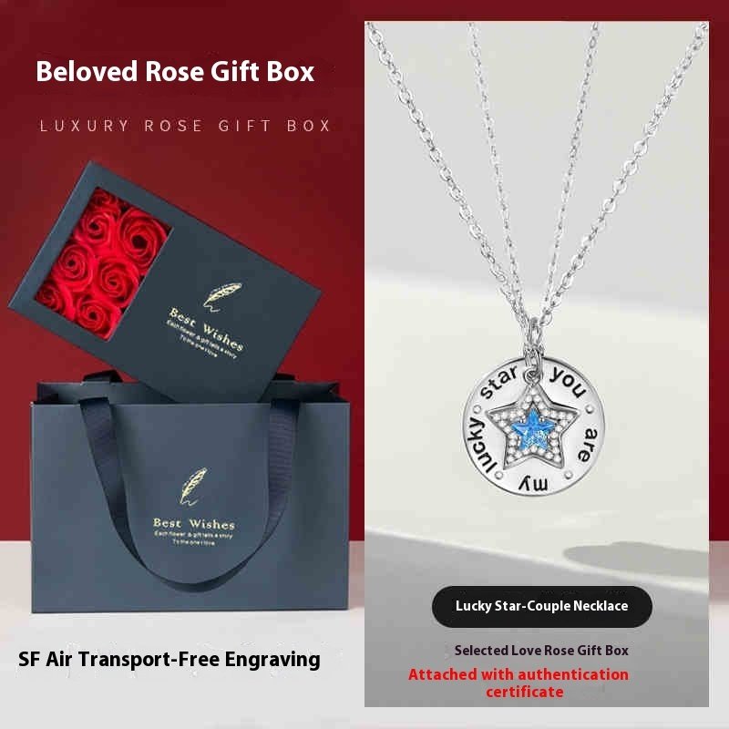 Sterling Silver Couple Necklace Birthday Gift - Image 6