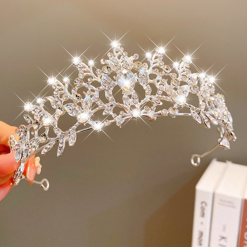 Sweet Fashion Jewelry Hair Accessories Multicolor Pearl Crown Banquet Birthday Fashion Princess Headband Girl Kawaii Crown Crown Headband Headgear Headgear Crystal Wedding Party Hair Accessories - Image 9
