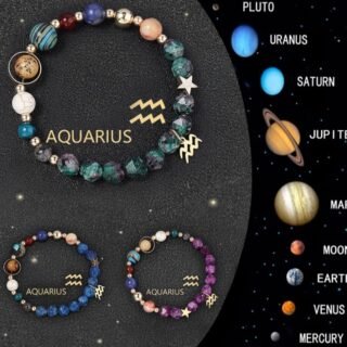 Crystal Stone Zodiac Sign Bracelet
