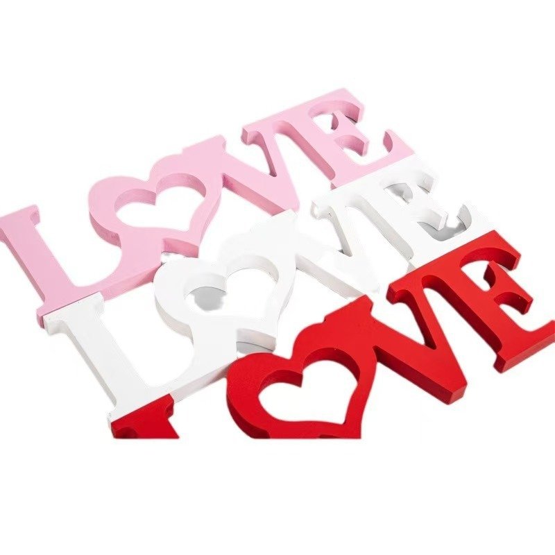 Cross-border Hot Love Conjoined Wooden Craft Ornaments - Image 3