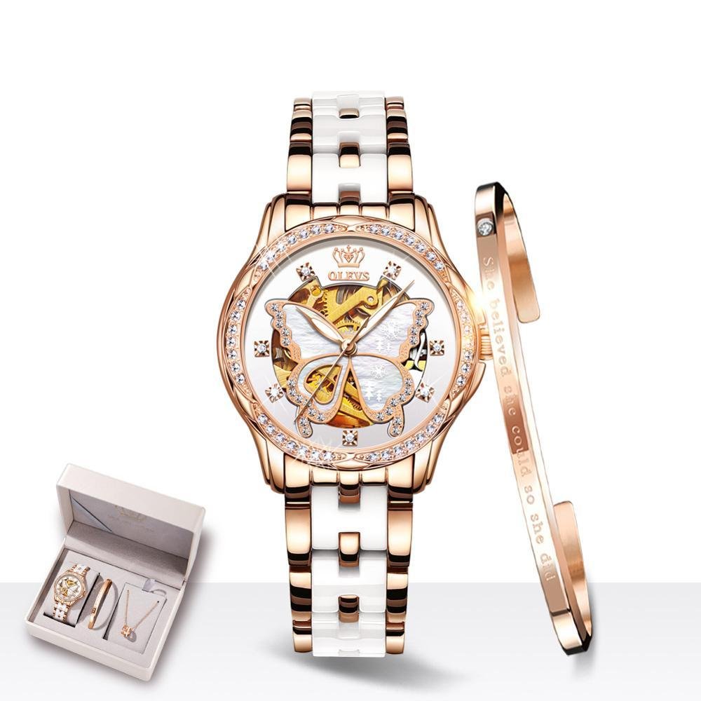 Ladies Automatic Mechanical Watch Gift Box Set - Image 6