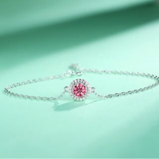 S925 Silver Inlay Color Moissanite Bracelet