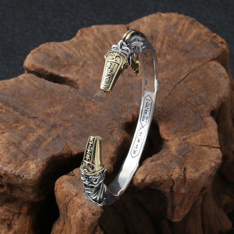 Vintage Thai Silver Domineering Men's Bracelet - Image 4