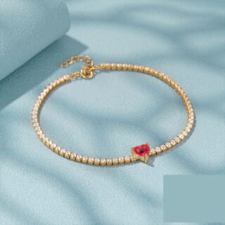 Colorful Crystals Women's Tennis Diamond Bracelet