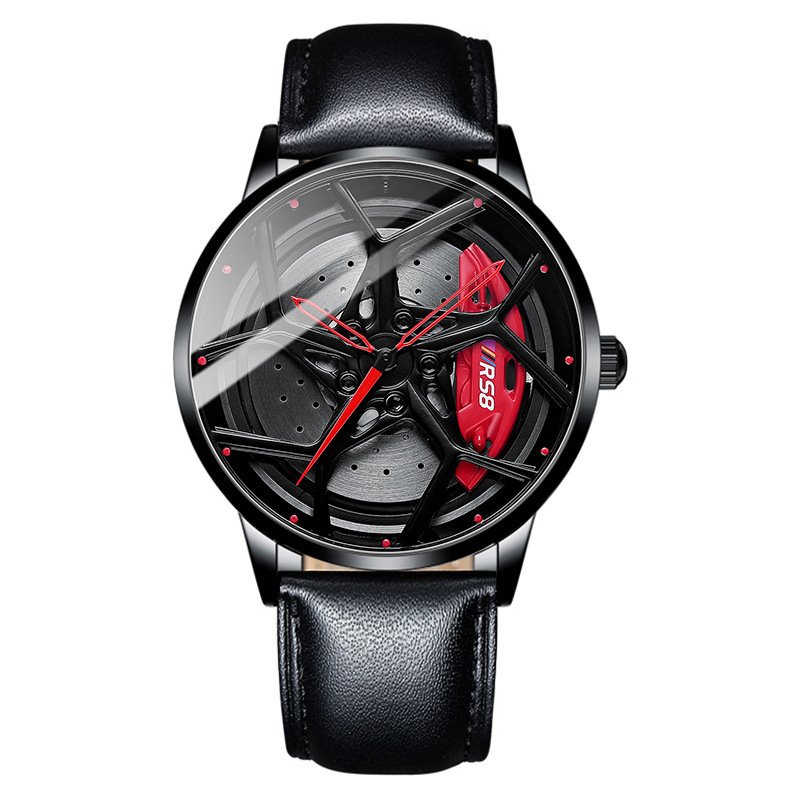 Men's Stereo Brake Skeleton Dial Sports Car Modified Watch - Image 10