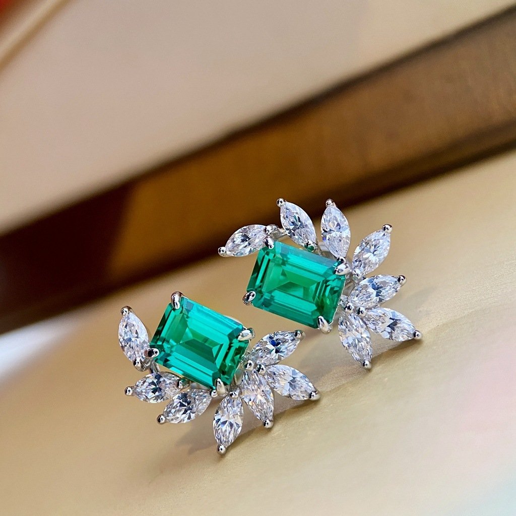 Citrine Tourmaline Socialite Style Stud Earrings