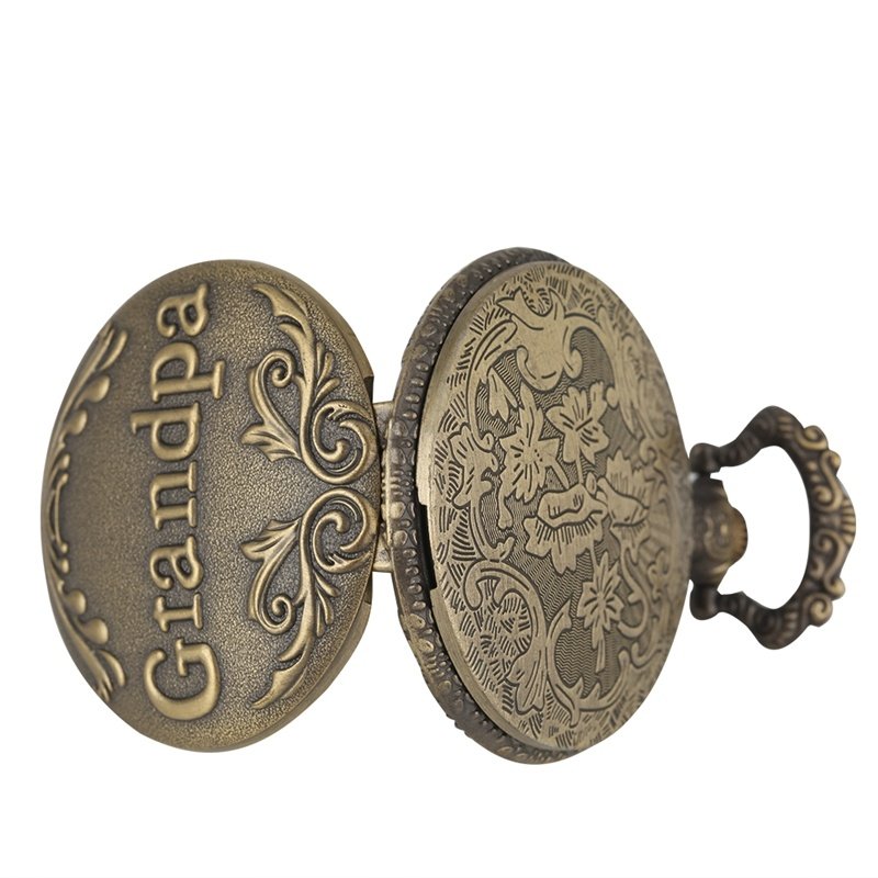 Vintage Grandpa Green Ancient Pocket Watch - Image 5