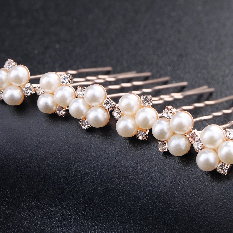 Wedding Jewelry Simple New Bride Headdress Pearl Rhinestone Hairpin Pin Wedding Jewelry Accessories - Image 6