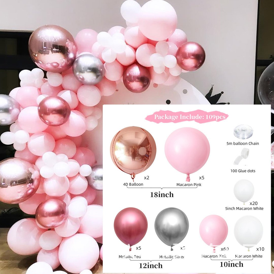 Cross-Border Hot Sale Rose Gold Balloon Set Baby Birthday Party Adult Wedding Decoration Champagne Gold Set - Image 2