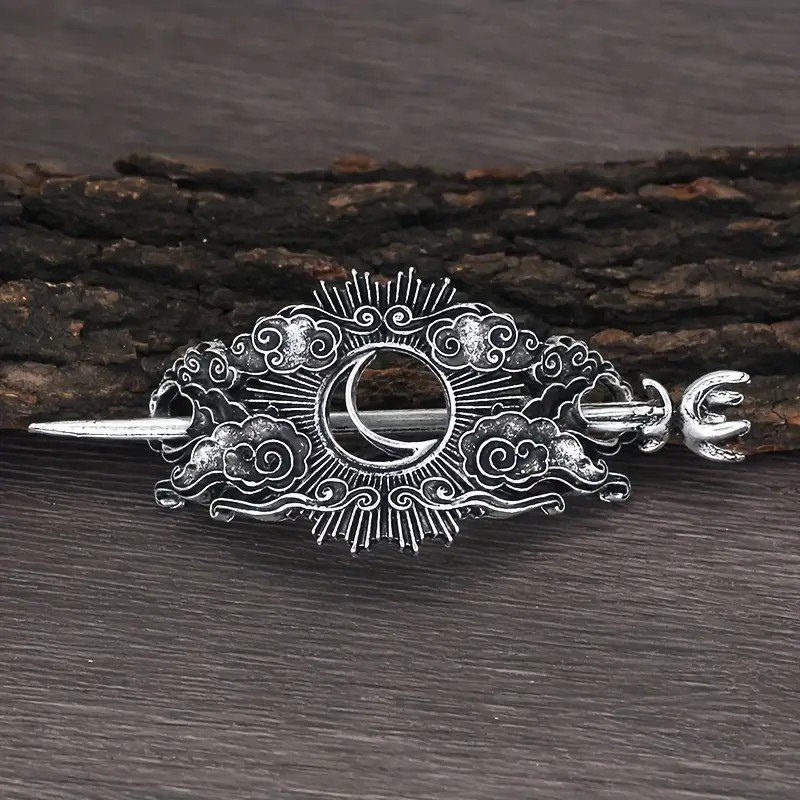 Female Viking Barrettes Animal Alloy Crescent Cloud - Image 7