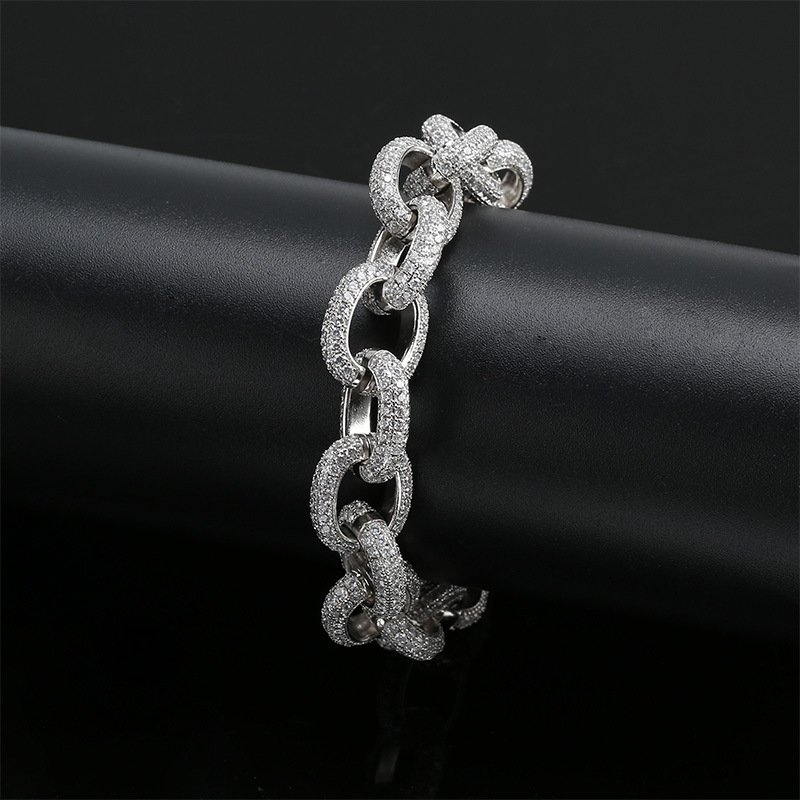 Men's Oval Twist Large Button Bracelet - Image 4