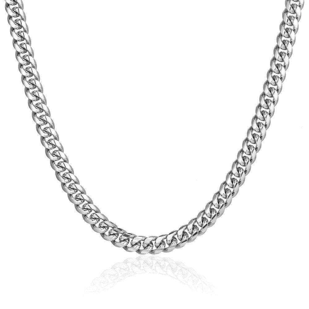 European And American Personalized Trendy Men's Cuban Link Chain Dense Chain Stainless Steel - Image 5