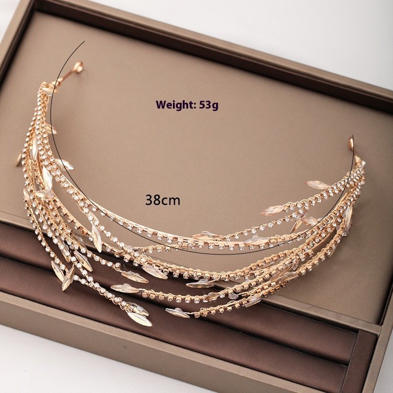 Simple Golden Alloy Double Mesh Headband - Image 4