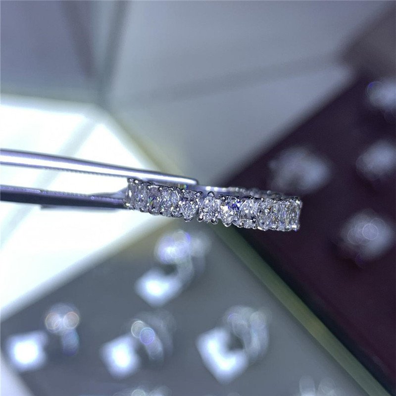 Simple Luxury Inlaid Waterdrop Rhinestone Rings Women's Simple - Image 4