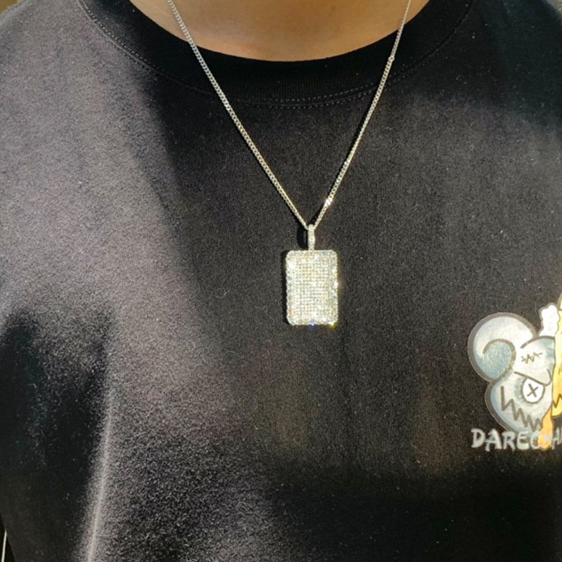 European And American Hip Hop Style Full Diamond Necklace - Image 2