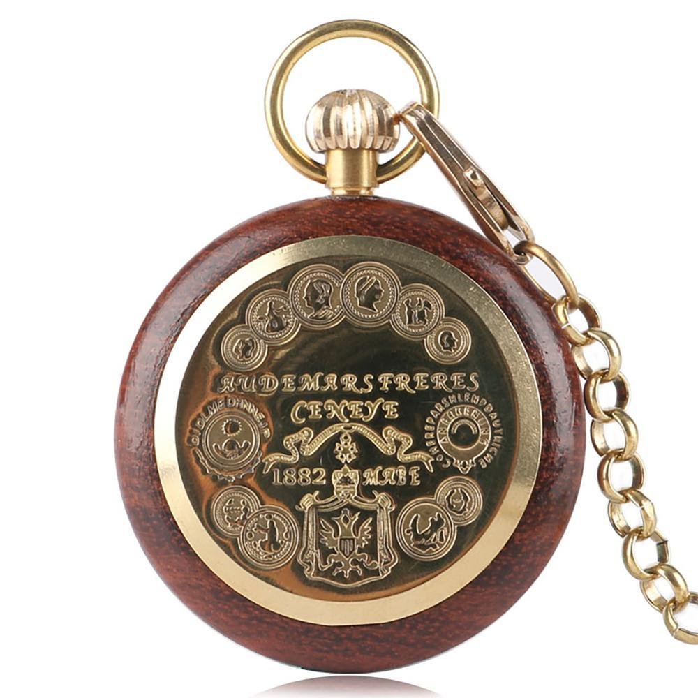 Mahogany Roman Pocket Watch - Image 7