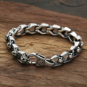 Men's Thai Silver Skull Bracelet