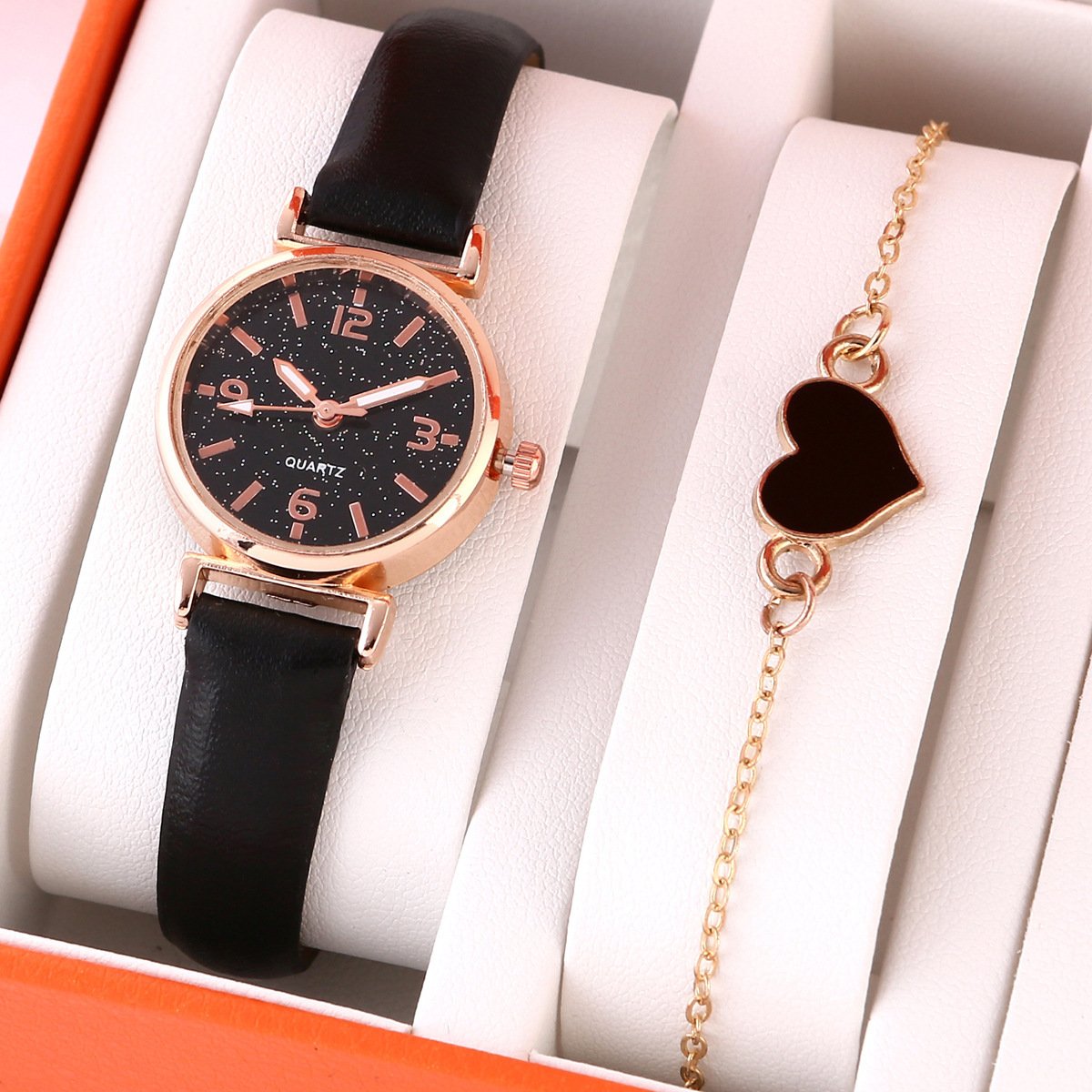 Lady Temperament Heart Bracelet Quartz Watch Suit - Image 8