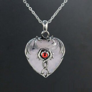 Retro Double-wing Dragon Love Crystal Stone Pendant