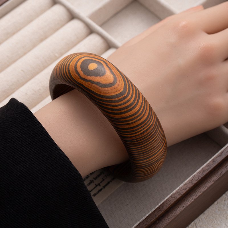 New Chinese Retro Ethnic Style Wooden Art Bracelet - Image 4