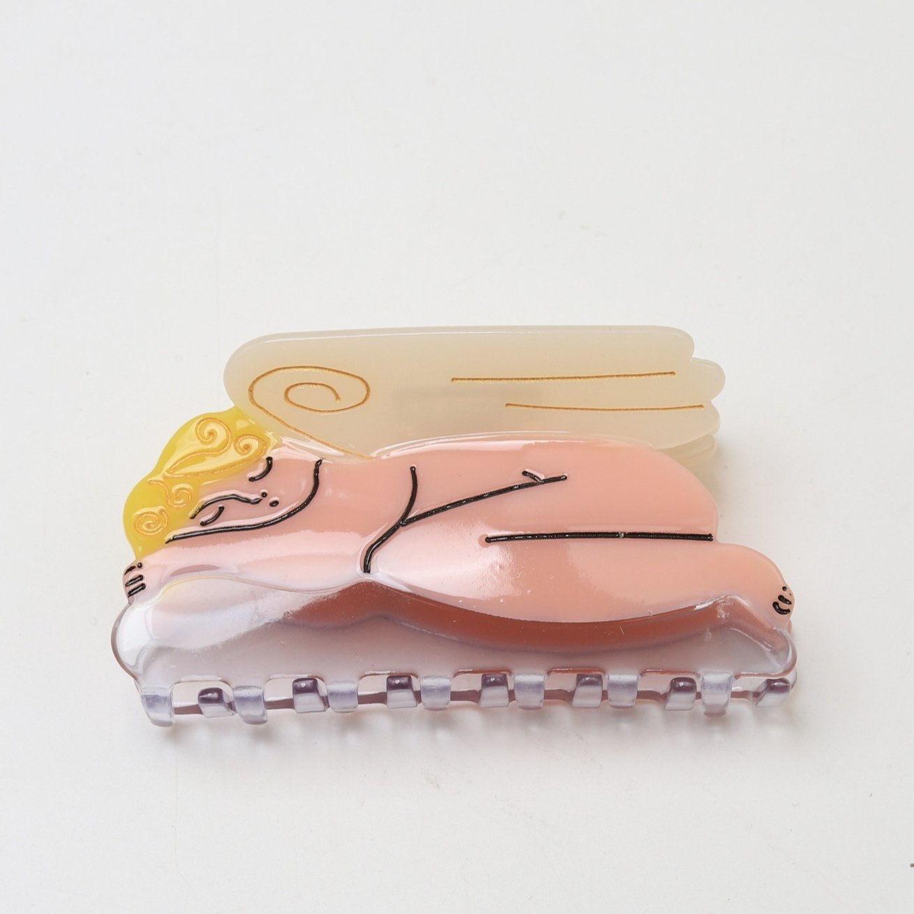 Snail Sunflower Angel Acetate Hair Clip - Image 3