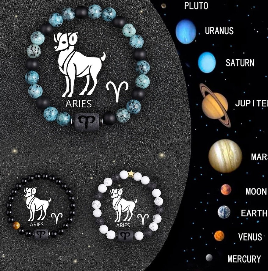 Crystal Stone Zodiac Sign Bracelet - Image 9