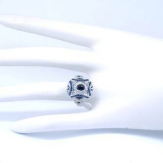 European And American Fashion Luxury Sapphire Zircon Ring For Women